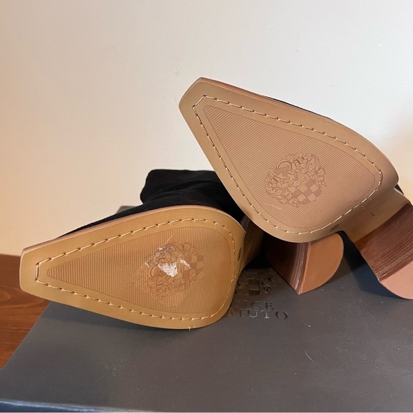 Vince Camuto Wenmina Black Suede Heel Pointed Modern Western Bootie NEW - Picture 11 of 14